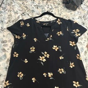 Hilary Radley Large Blouse Top Shirt Navy